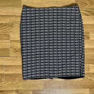 Adrianna Papell Women's Mini Skirt Bodycon High Waisted Black and White Size 14